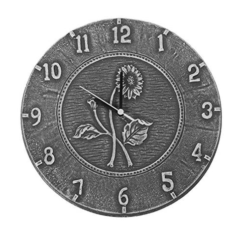 12"ANTQ BLK Terra Cotta CLCK