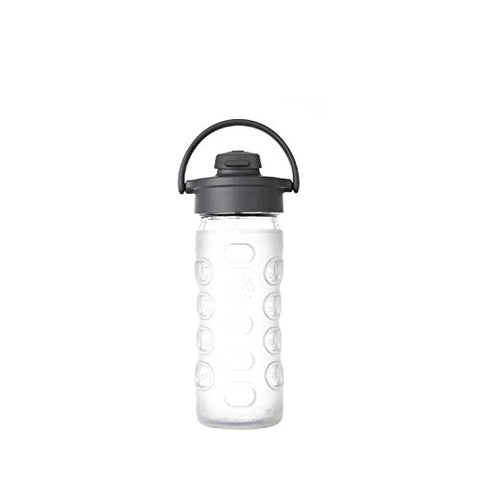 Glass Bottle with Flip Cap and Silicone Sleeve (clear) 12oz (not in pricelist)