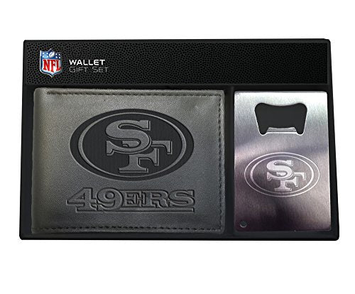 Mens Wallet Gift Set, Bi-Fold w/ Key Chain, San Francisco 49ers