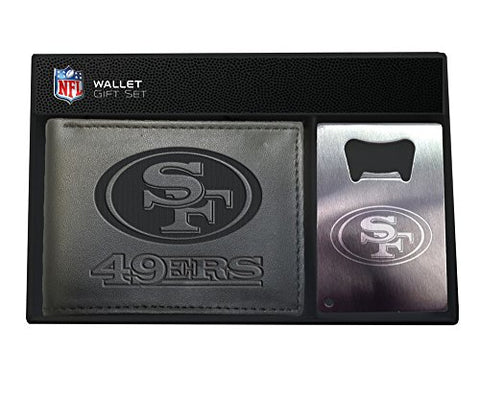 Mens Wallet Gift Set, Bi-Fold w/ Key Chain, San Francisco 49ers