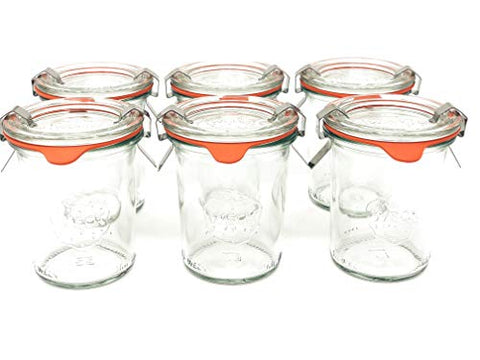 160 Mini Mold jars w/ glass lids, rings, & 2 clamps, 5.4oz