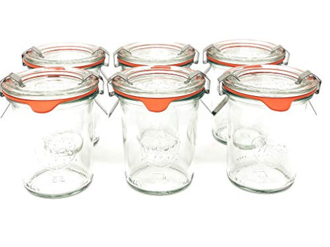 160 Mini Mold jars w/ glass lids, rings, & 2 clamps, 5.4oz