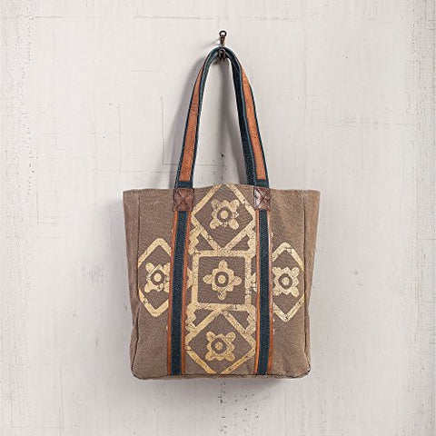 Mosaic Tote Bag, 13"x14"x4"