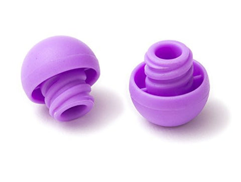 Self-Righting Luer Slip Syringe Tip Caps, Purple