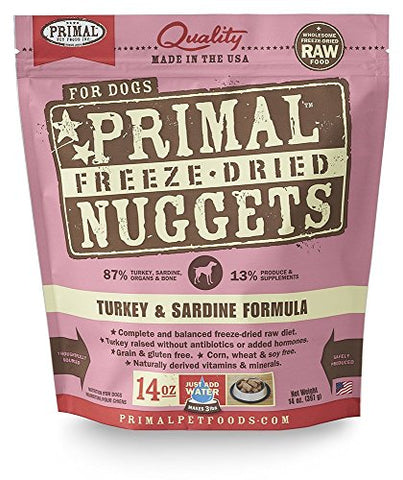 Primal Freezed Dried Turkey and Sardine Cat, 14oz