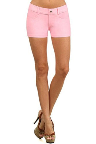 Yelete Womens Casual Summer Cotton Blend Stretchy Shorts