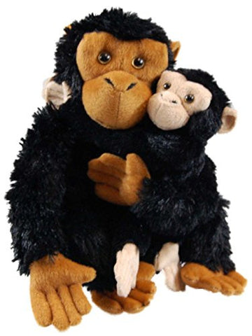Mother & Baby Plush Chimpanzee