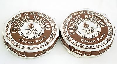 Taza Chocolate Mexicano Cacao Puro 70% Dark Discs (2.7oz)