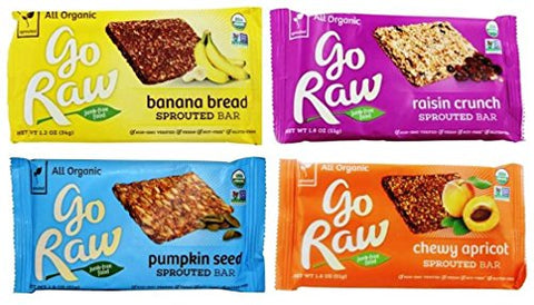 GO RAW Bars Banana Bread Sprouted, 1.2 oz
Bars Raisin Crunch Sprouted, 1.8 oz
Bars Chewy Apricot Sprouted, 1.8 oz
Bars Pumpkin Seed Sprouted, 1.8 oz