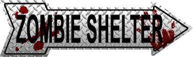 ZOMBIE SHELTER WHOLESALE NOVELTY METAL ARROW SIGN A-245