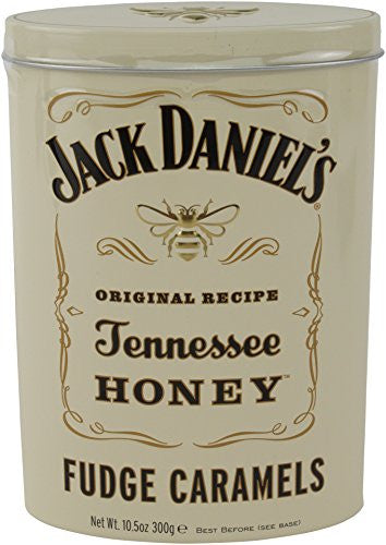 Jack Daniels Honey Whiskey Fudge Caramels Tin 10.7oz tins