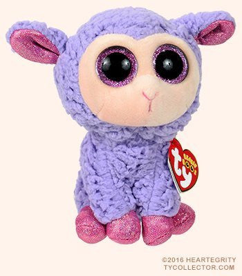 Lavender the Purple Lamb Regular Beanie Boo Plush, 6-Inch