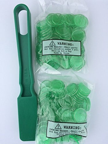 200 Magnetic Chips with Bingo Magnetic Wand, green