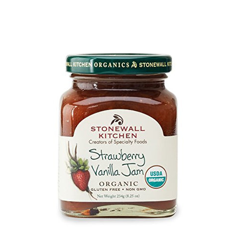 Organic Strawberry Vanilla Jam 8.25 oz Jar