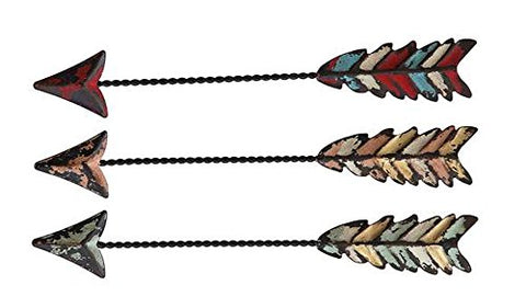 12"H Metal Arrow Shaped WallDécor, 3 Colors
