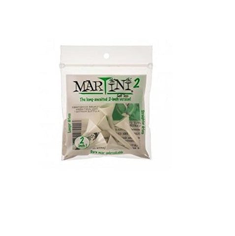 Martini Golf Tees - 2" - White, 6 Pack