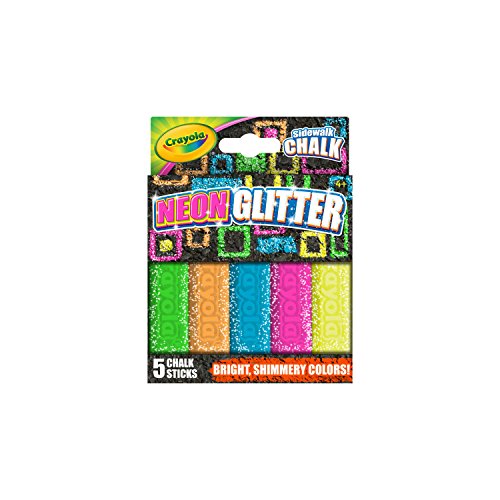 5 ct. Neon Glitter Sidewalk Chalk