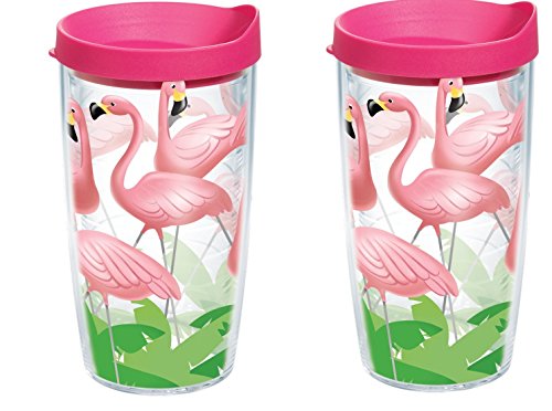 Flamingos Wrap With Lid - 16 oz Tumbler