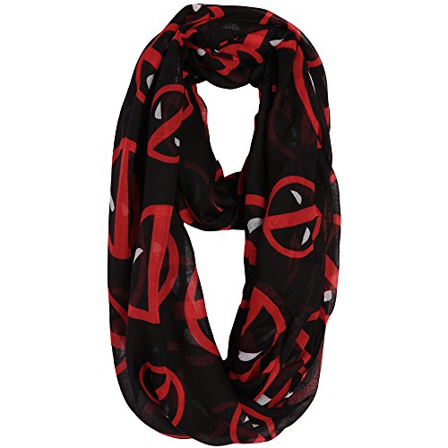 Marvel Deadpool Foil Toss Print Infinity Scarf