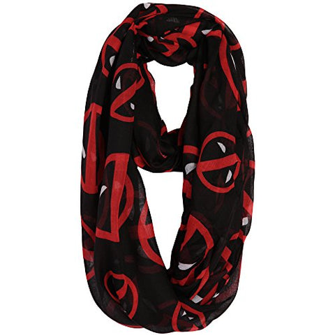 Marvel Deadpool Foil Toss Print Infinity Scarf