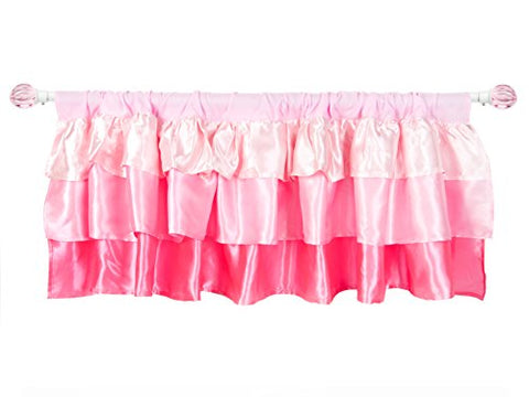 Satin Window Valance Pink