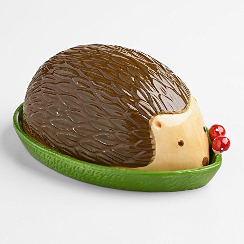 Ceramic Hedgehog Butter Dish