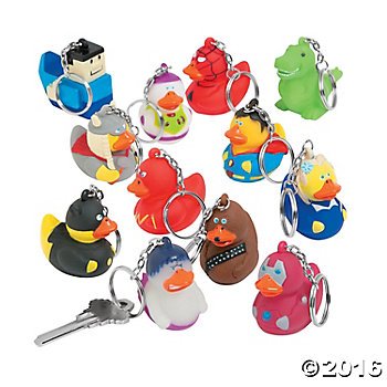 Vinyl Hero Rubber Ducky Collectable Key Chains 12pcs