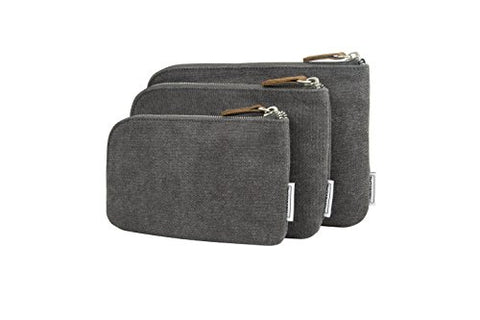 RFID Blocking Heritage Set of 3 Packing Pouches - Pewter