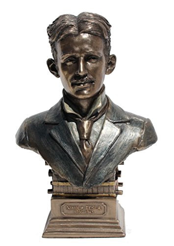 Nikola Tesla, L 5 1/8", W 3 1/8", H 7 1/2"