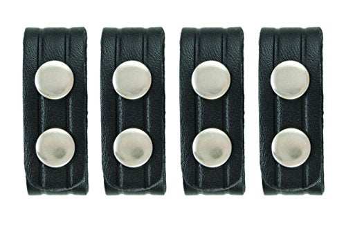 AIR-TEK BELT KEEPERS FOR 2-1/4" BELT, BASKET WEAVE (Standard 7/8")- Brass Snaps 4-PK