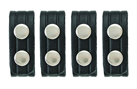 AIR-TEK BELT KEEPERS FOR 2-1/4" BELT, BASKET WEAVE (Standard 7/8")- Brass Snaps 4-PK