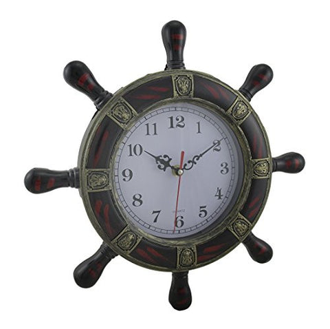 14" Ships Wheel Wall Clock