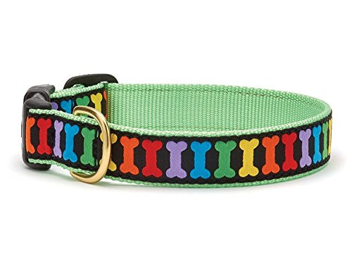 Rainbones Collar - M (12-18”); Wide 1”