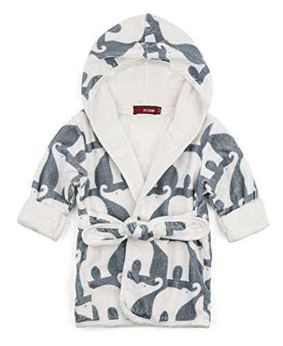 Hooded Robe, Blue Elephant- 0-9M