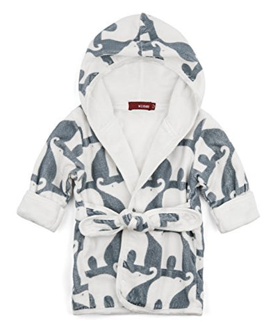 Hooded Robe, Blue Elephant- 0-9M
