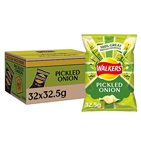 Walkers Pickled Onion Crisps 1.1oz (32.5g)
