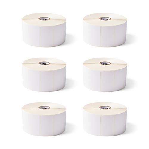 Zebra 2.25 x 1.25 in Direct Thermal Paper Labels Z-Perform 2000D Permanent Adhesive Shipping Labels 1 in Core 6 Rolls 10031635SP
