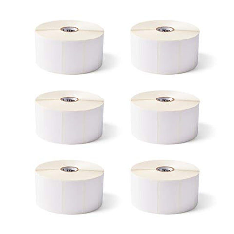 Zebra 2.25 x 1.25 in Direct Thermal Paper Labels Z-Perform 2000D Permanent Adhesive Shipping Labels 1 in Core 6 Rolls 10031635SP