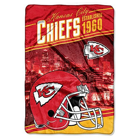 Kansas City Chiefs NFL "Stagger" Oversized Micro Raschel Throw 62”x 90”