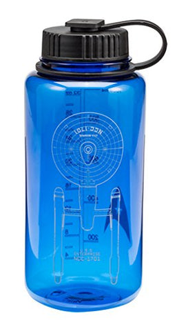 Star Trek 32 oz. Tritan Water Bottle - Blue, 4 x 3.75 x 8.25" h