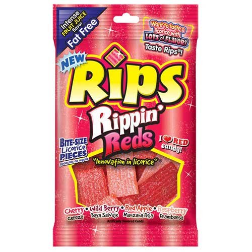 Rips Bite-Size Rippin' Reds Pieces (4 oz. Peg Bag)