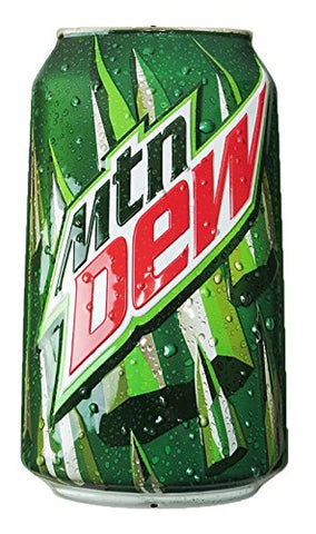 Mountain Dew Die-Cut Can, 9 1/2 inches x 18 inches Steel Street Sign