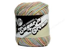 Lily Sugar'n Cream Yarn - Ombre Butter Cream 95 Yards 2 OZ