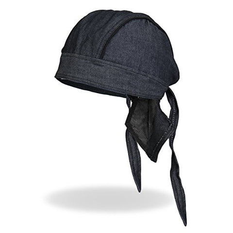 Hot Leathers Black Denim Head Wrap