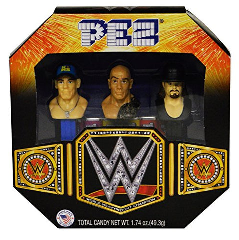 WWE Gift Set (3 Dispensers + 6 Rolls of Candy), 1.74oz