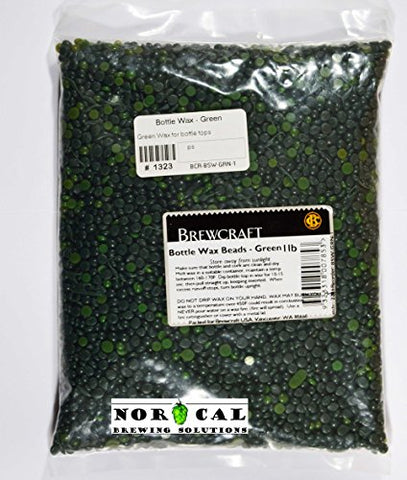 Bottle Sealing Wax - Green Beads - 1 lb bag