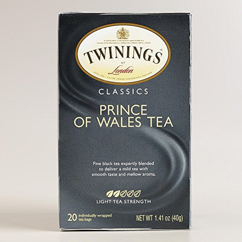 Prince of Wales Boxed Teabags, 20's
