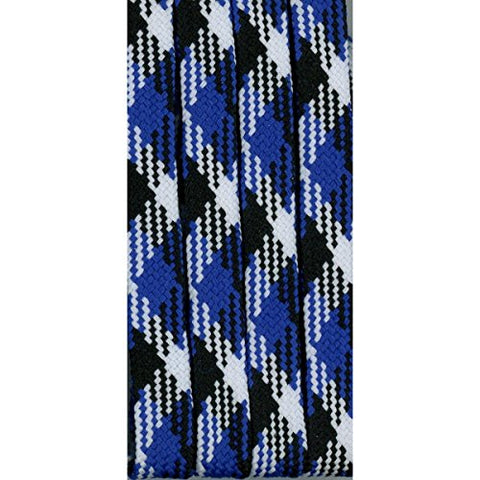 33" Tipped Laces (Tri-color: White-Black-Royal Blue)