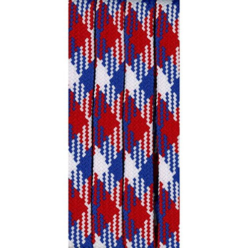 33" Tipped Laces (Tri-color: Red-White-Royal Blue)