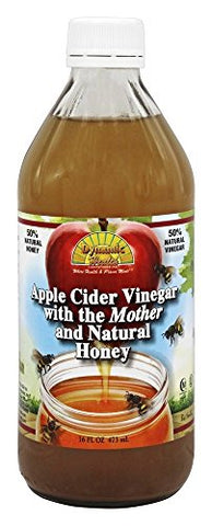 Dynamic Health Apple Cider Vinegar with Honey Glass Bottle, 16 oz